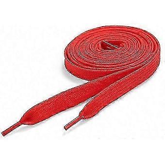 1 Pair Shoelaces Flat Coloured Replacement Colour compatible with Trainers Sneakers Universal Sports Unisex Skate Shoe Laces (11mm x 120cm) Red