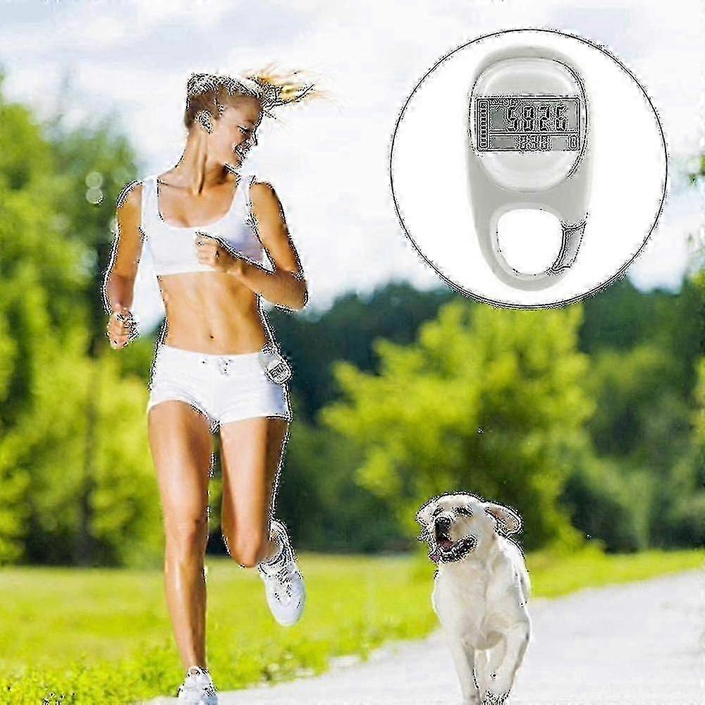 3D Digital Easy-to-Use Clip-on Pedometer Step Counter