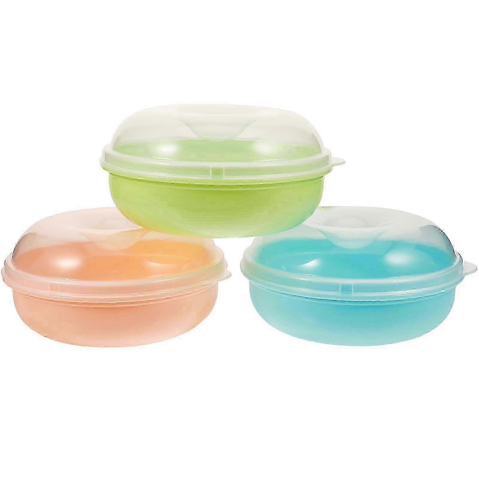 Bread Container Bread Box compatible with Kitchen Counter Storage 3Pcs Assorted Colors WI