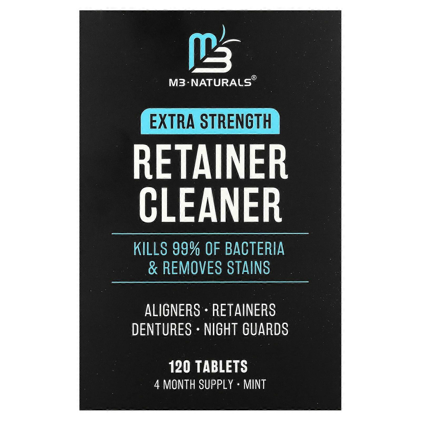 M3, Retainer Cleaner, Mint, 120 Tablets