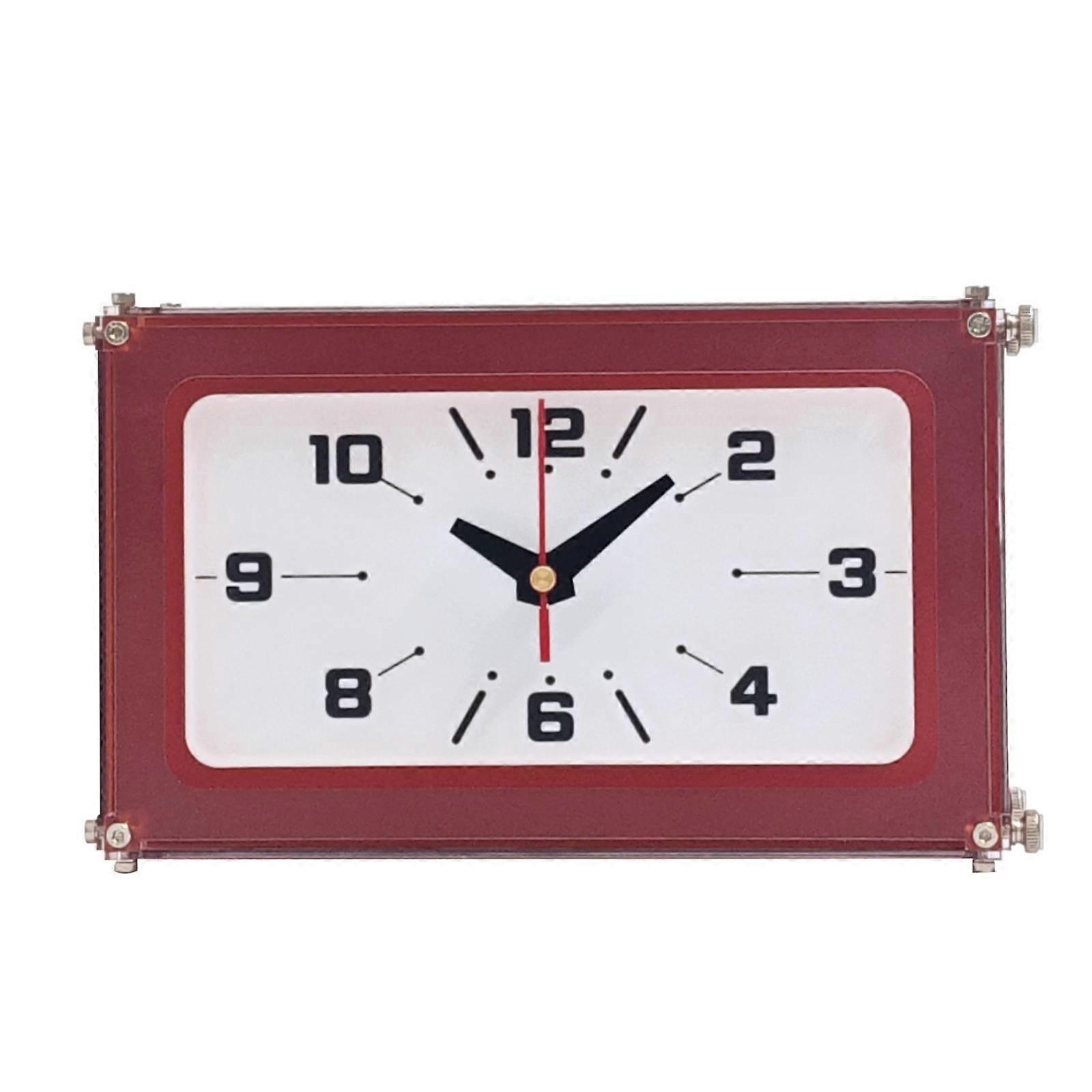 Rectangular Wall Clock with Acrylic Body Elegant for Hallway