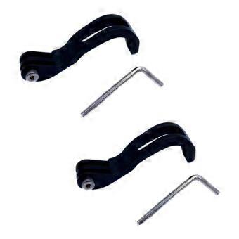 2x Black Front Fork Handlebar Light Mount Bracket Compatible with Folding Road Bicycle