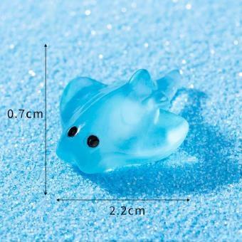 Micro-landscape Glow-in-the-dark Manta Rays Marine Animal Resin Transparent Widget Aquarium Fish Tank Decoration Widget