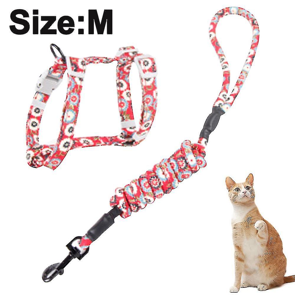 Cat Harness And Leash Set Escape Proof Adjustable For Outdoor Walking With Safety Buckle, Moon And Star