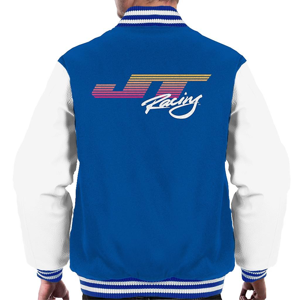 JT Racing Sunset Stripes Logo Men's Varsity Jacket