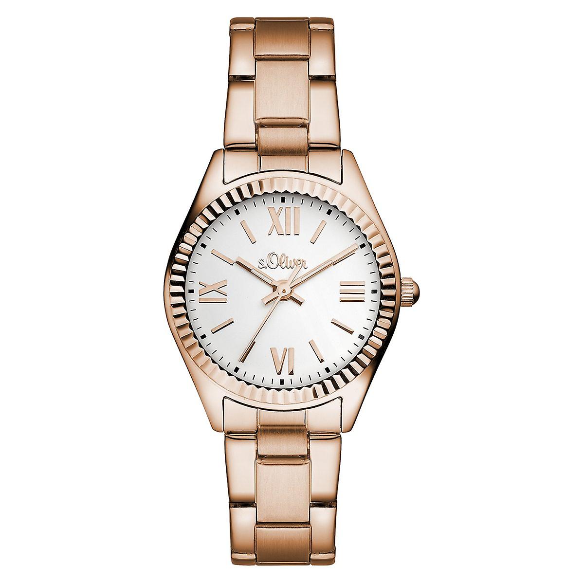s.Oliver ladies wrist watch analog quartz IP Rosé SO-15110-MQR