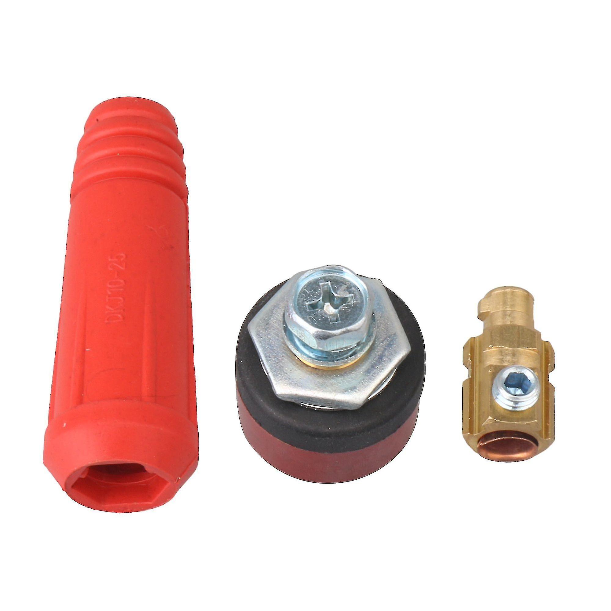 Red Dkj10-25 Quick Fitting Cable Connector Joint Plug Socket For Welding Machine