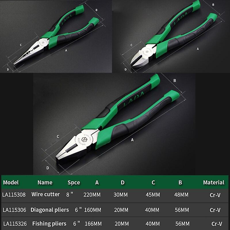 Multitools 3pcs Pliers Set Nipper Pliers Wire Cutter Side Cutter Electrician Hand Tools