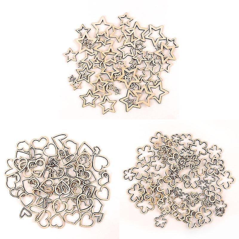 15mm Hは木製工芸品アクセサリー家の装飾スクラップブッキングDIYミックスナチュラルを作りました