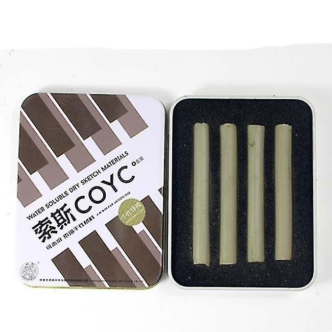 Neutral Green brown Water Soluble Dry Sketch Materials Charcoal Strips