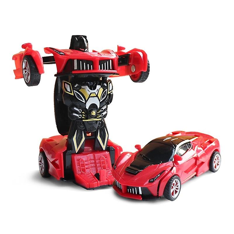Automatic Induction Robot Car 2 In 1 Transform One Key Deformation Plastic Model Funny Cool Design Toy Kids Birthday Gifts