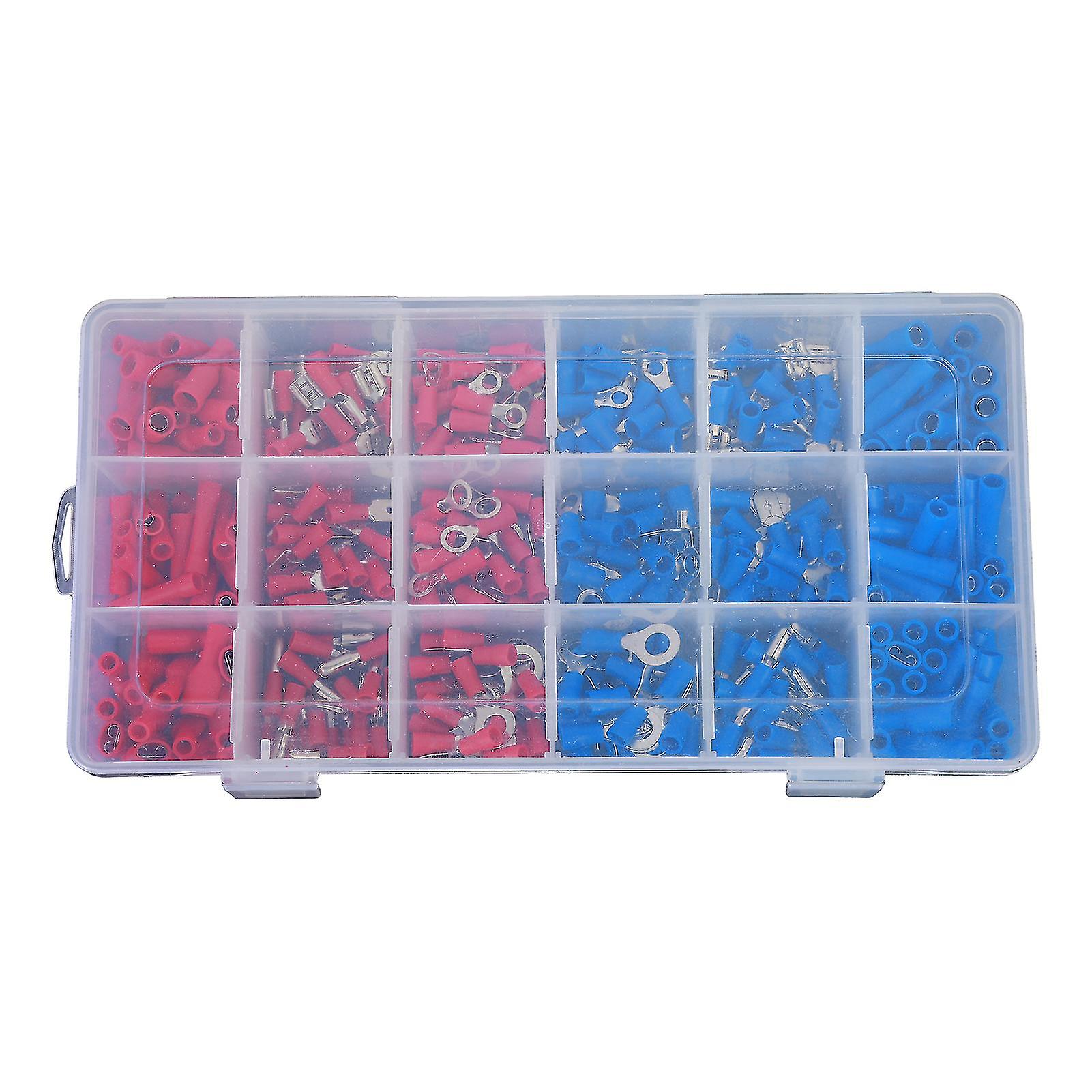 360pcs Cold Pressed Terminal Tinned Corrosion Resistant Flame Retardant Pvc Insulated Terminal Assorted Kit For Industry