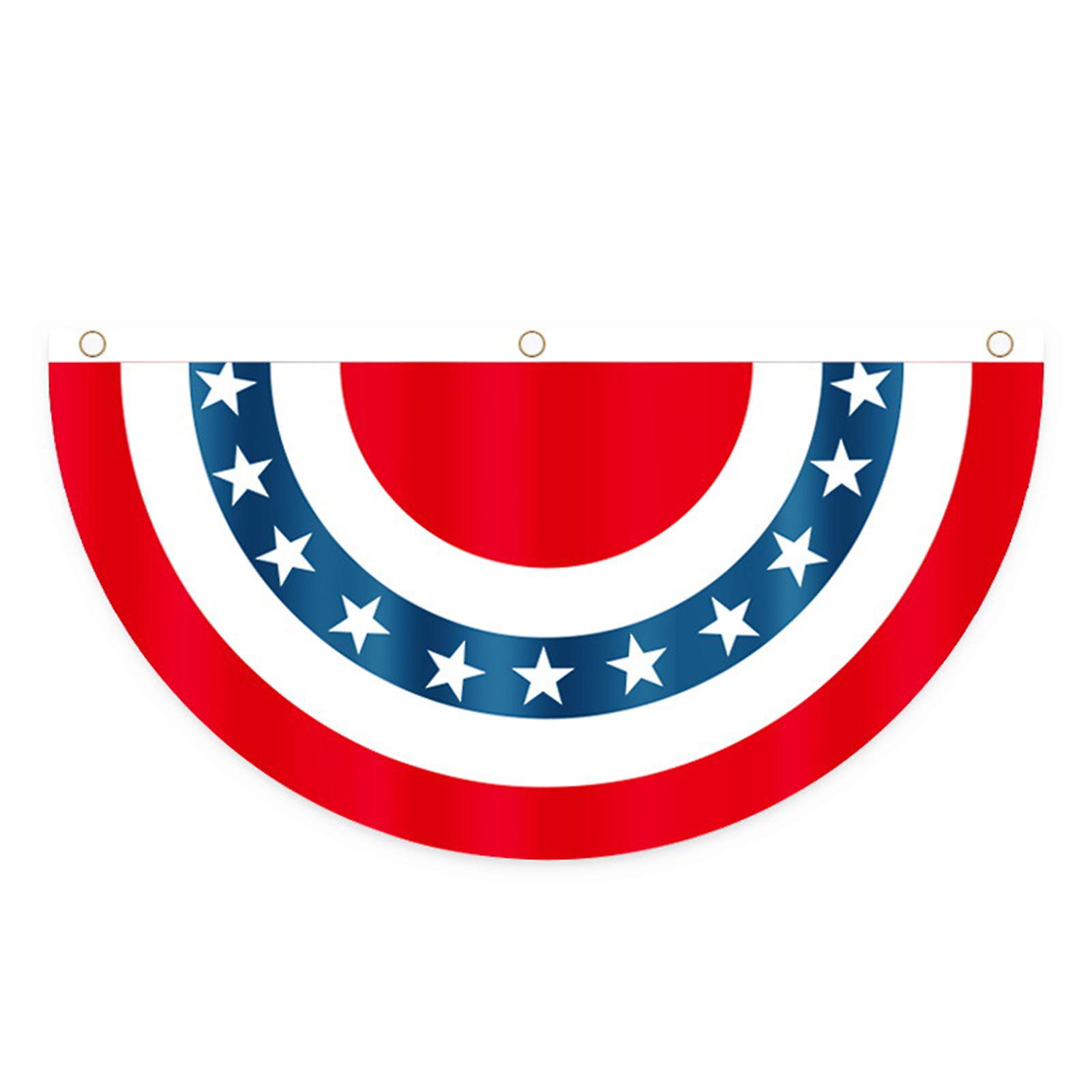 Patriotic Decorations Fan Flag Weather Resistant Reliable Fan Flag For Showing Your Patriotism