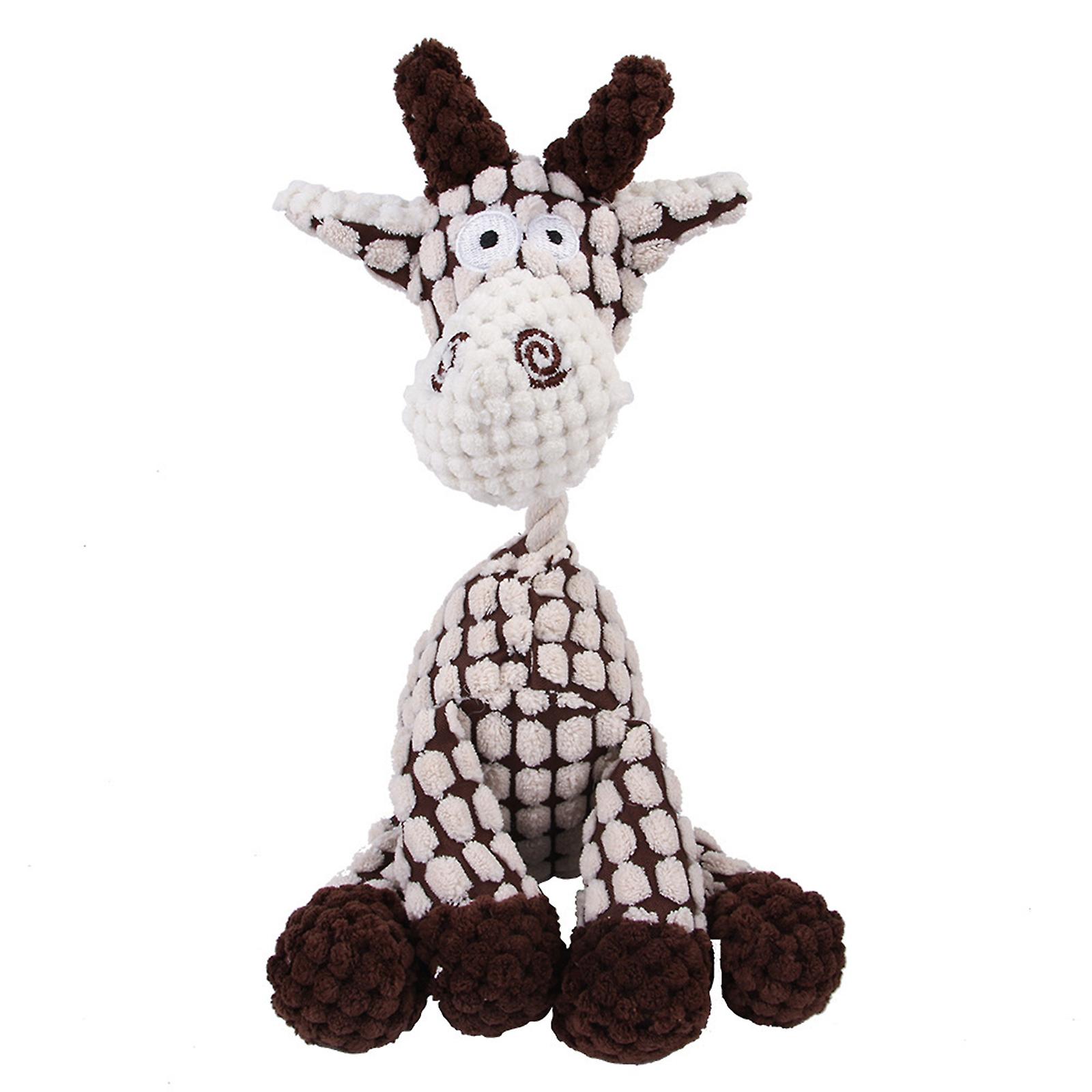 Stuffed Plush Dog Chew Toys Safe Material Cute Animal Interactive Toy For Lessen Boredom Stress Anxiety