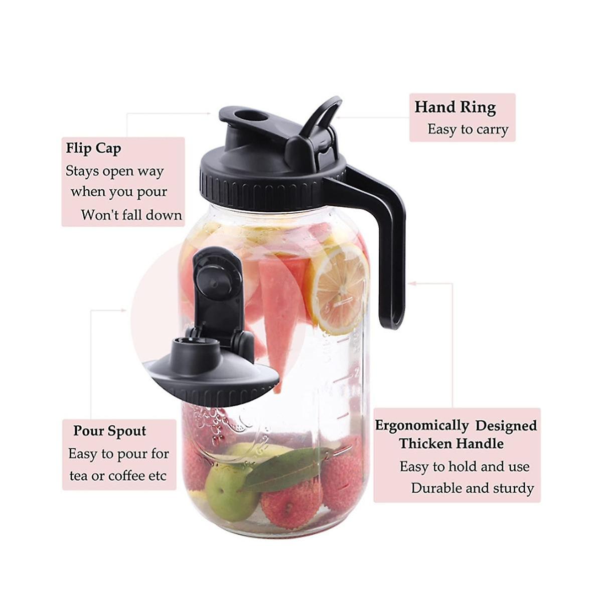 Cold Brew Coffee Maker 64Oz Cold Brew Pitcher with Stainless Steel Super Dense Filter for Iced Brew