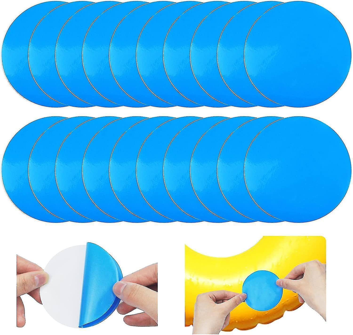 Confezione da 20 patch di riparazione autoadesive per piscina, kit di riparazione per piscina in pvc per letto ad acqua, piscine,