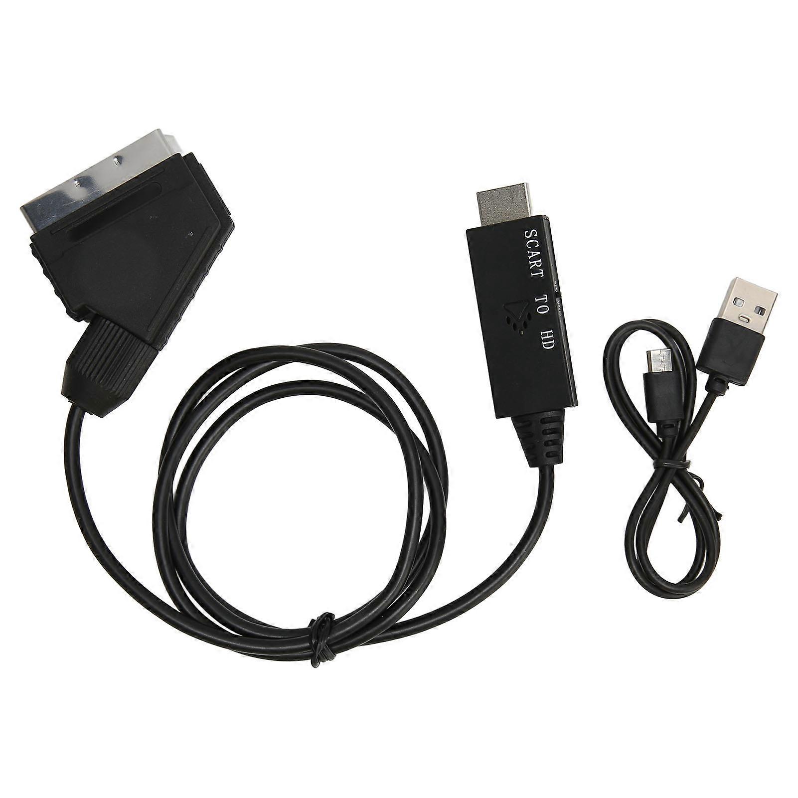 Upgrade Your AV Setup with SCART to HDMI Converter 1080P Adapter Cable for Crisp Video