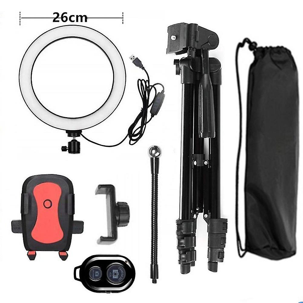 Adjustable Selfie Led Ring Fill Light Usb Dimmable Lamp With Phone Holder Tripod  hy