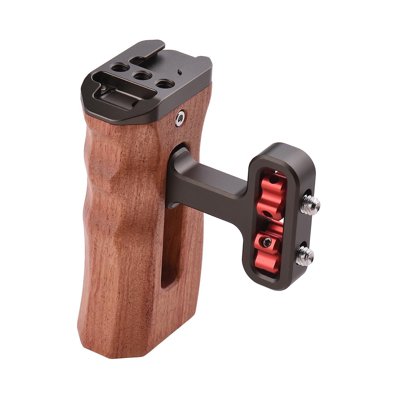 Universal Camera Cage Left/right Side Handle Wooden Hand Grip