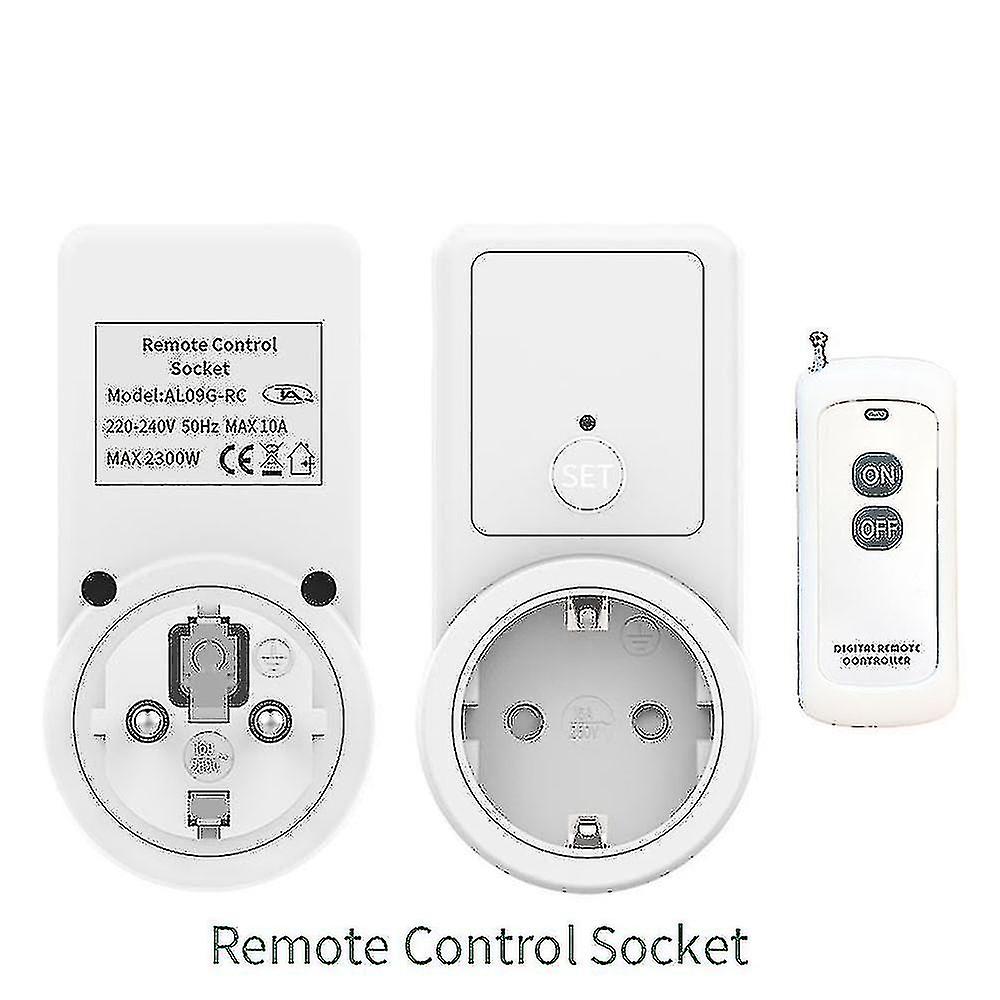 1-5x Wireless Smart Remote Control Switch Plug Socket Power Outlet Socket Eu Plug