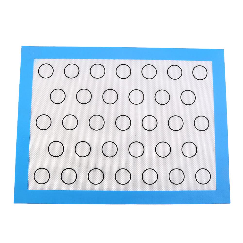 Nonstick Silicone Baking Mat Oven Pastry Liner Macaron Cake Cookie Sheet Kitchen (Blue)