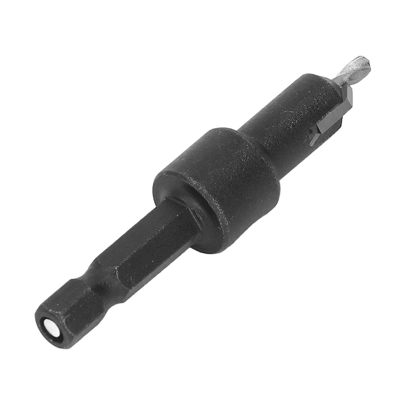 Countersink Drill Bit Pointed Head Wide Groove Cemented Carbide Adjustable Hex Shank Counter Sink Drilling Bit Black 