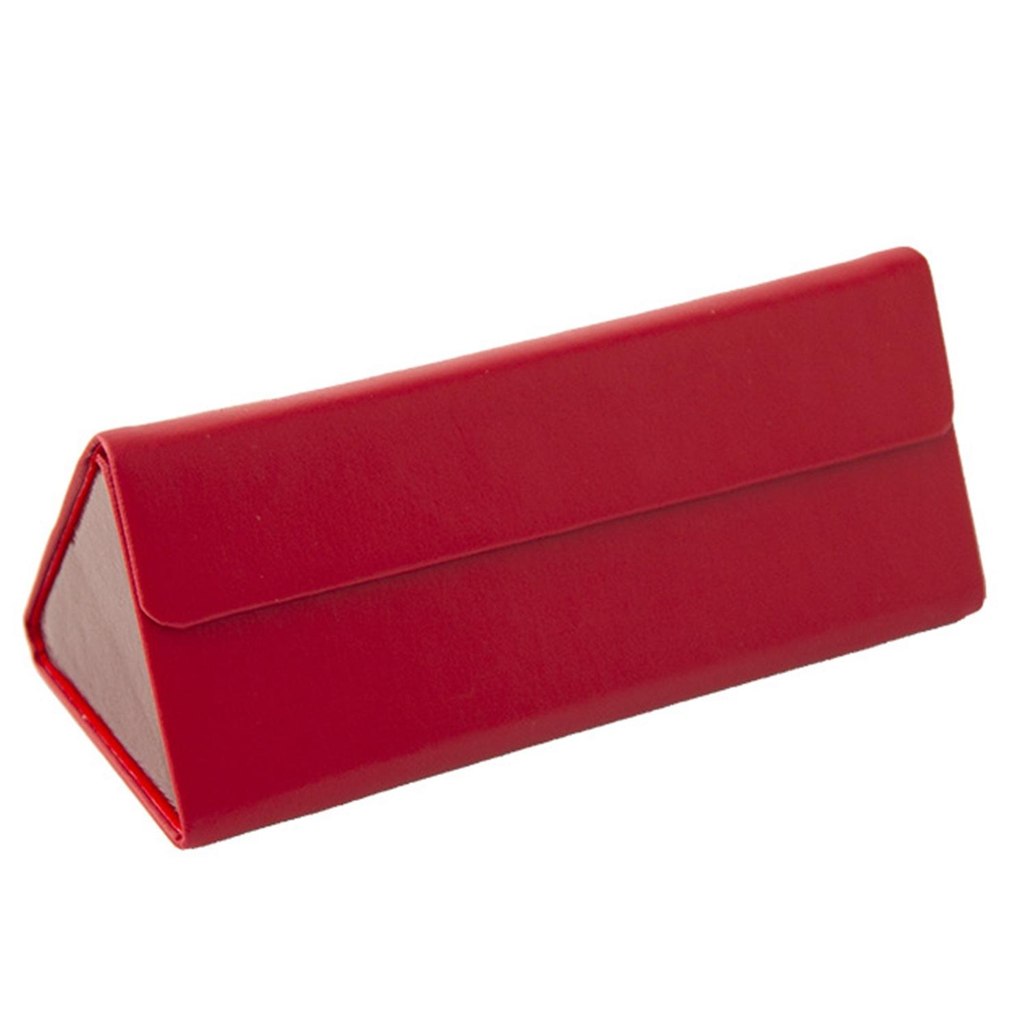 Glasses Case Triangle Shape Magnet Faux Leather Elegant Eyewear Storage Box for Sunglasses