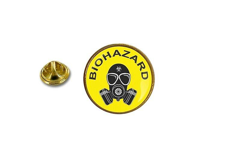 pine pine pine badge pin-apos;s metal with butterfly pliers biohazard gas mask