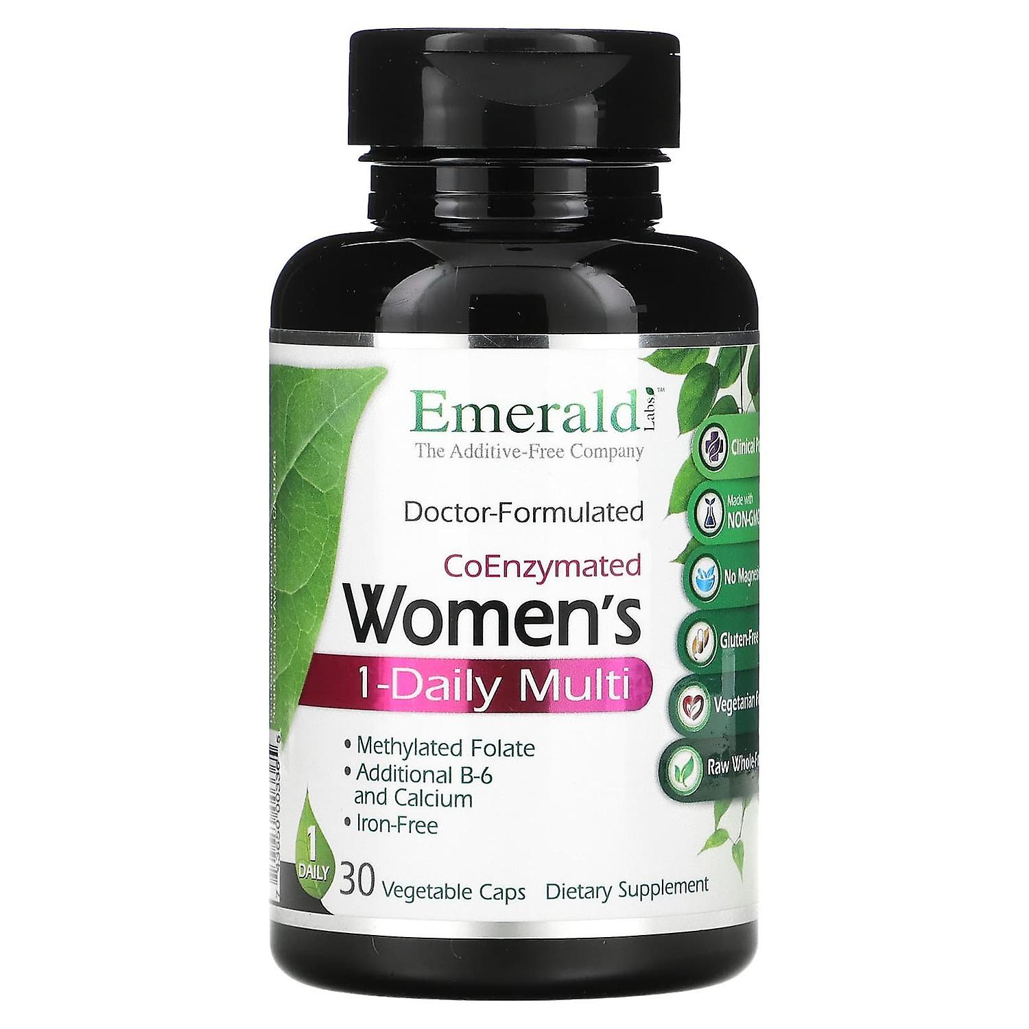 Emerald Laboratories, CoEnzymated Women's 1-Daily Multi, 30 Vegetable Caps