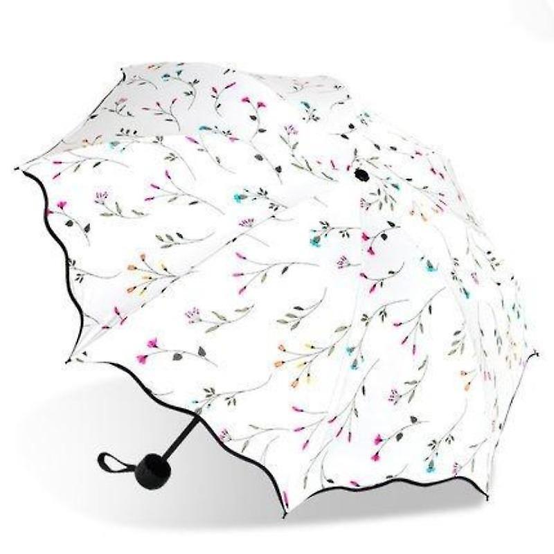 Cartoon Sunscreen Vinyl Small Fresh Folding Umbrella