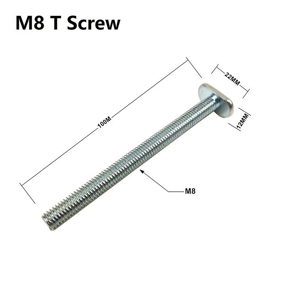 M8 T-Slot Slider T-Track Screw Jig Rail Accessories Woodworking Tool for Routers Table Saws Band Saws~2404