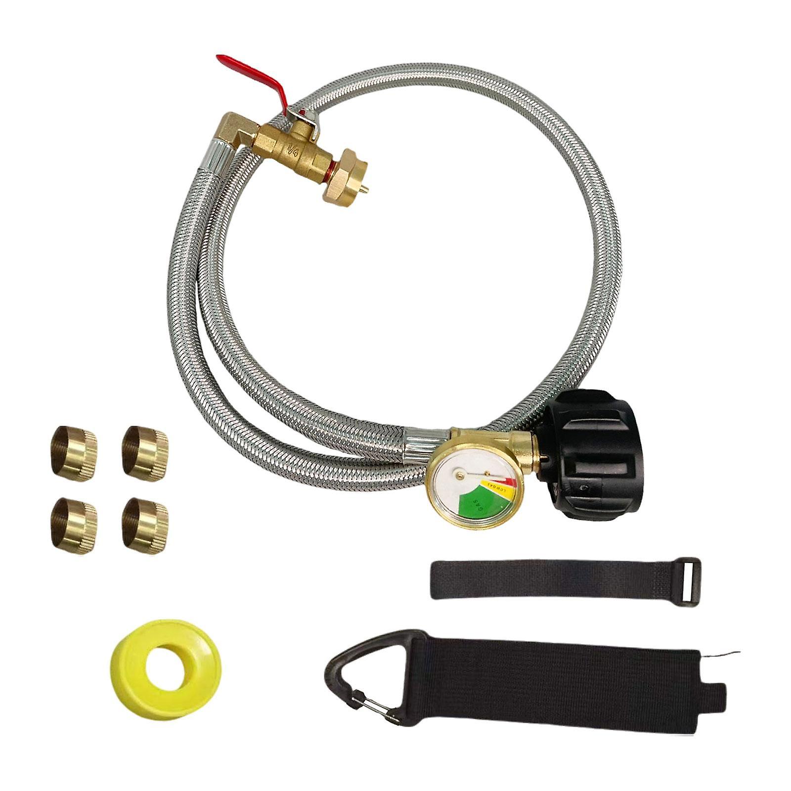 Cylinder Refill Adapter Qcc Converter Cooking Parts Replace Lightweight Gas Tank Refill Adapter for Barbecue, Hiking