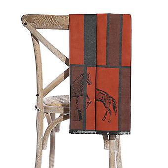 Veeki Men's Scarf Winter Simple Horse ScarfOrange
