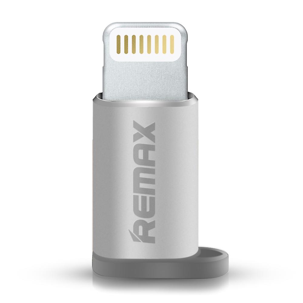 Micro USB female to Lightning adapter - Remax - silver