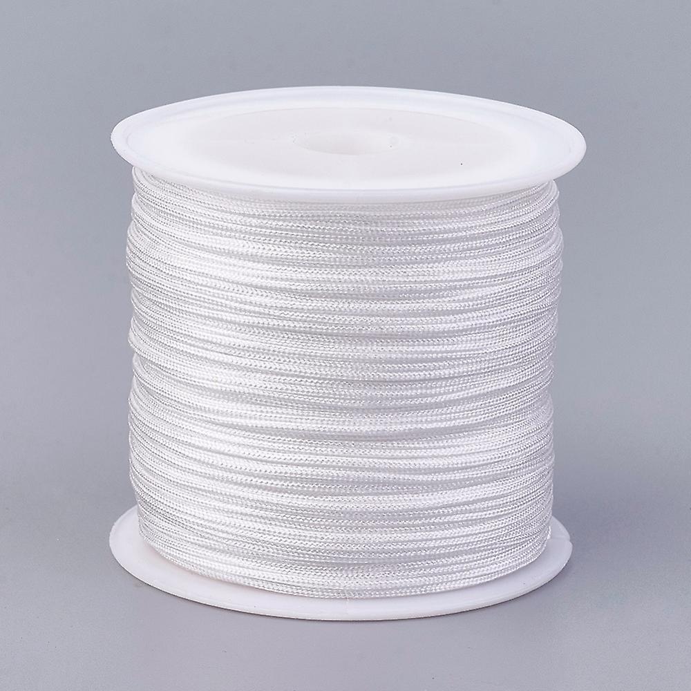 1Roll Nylon Thread Nylon String Jewelry Bead Cord for Custom Woven Jewelry Making White 0.8mm 49.21 yards(45m)/roll