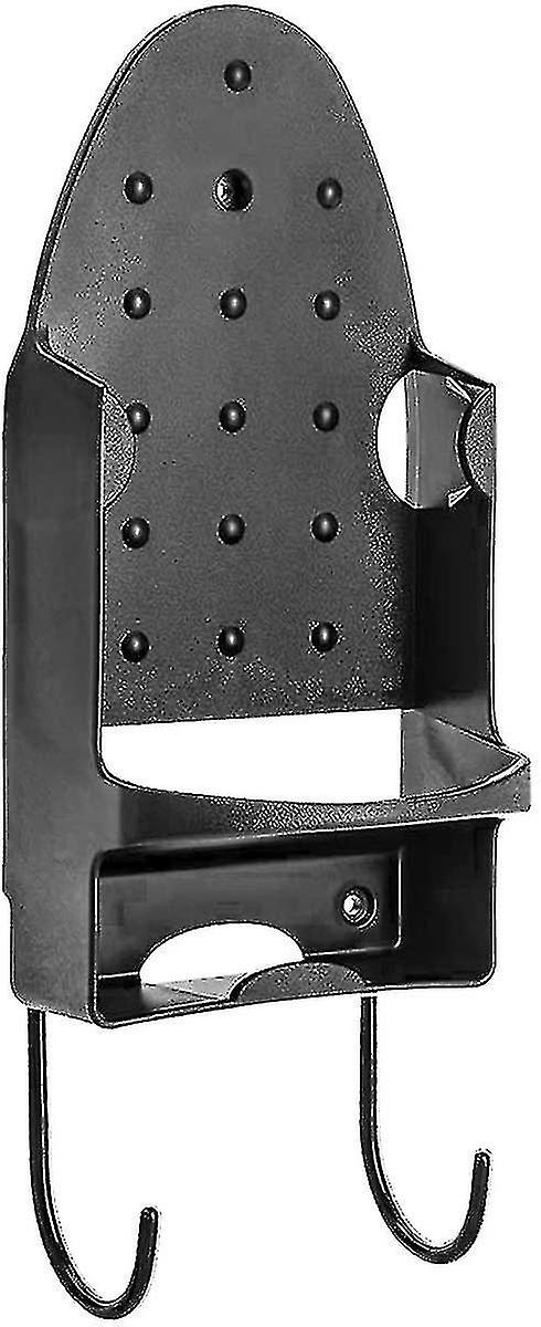 Iron Holder Wall Mount With Ironing Board Hanger Hooks