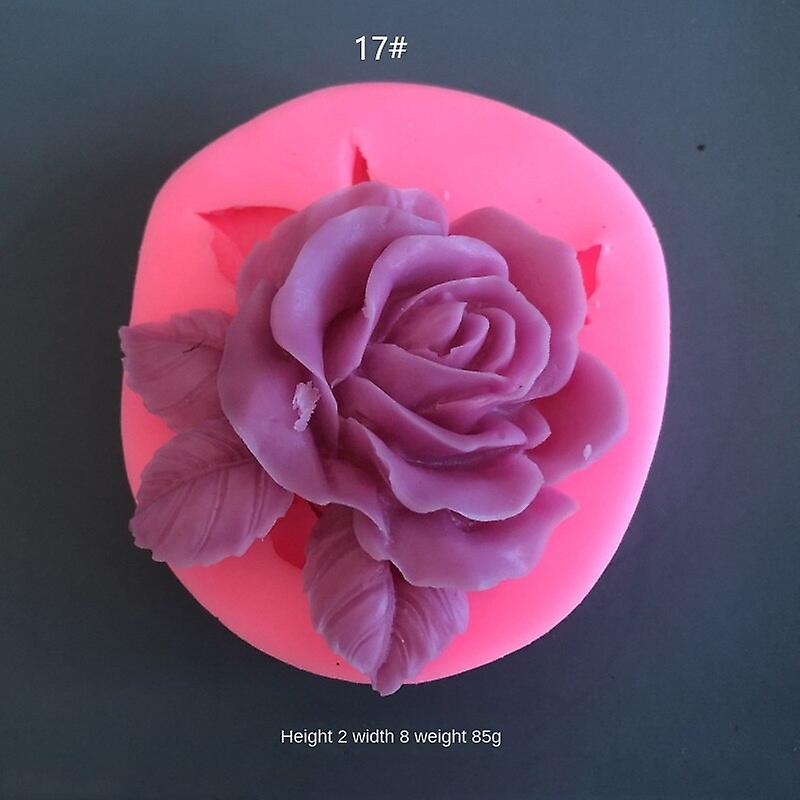 Silicone Molddiy Aromatherapy Candle Plaster More Than Fragrant Stone Three-dimensional Peony Rose Decorative Silicone Mold