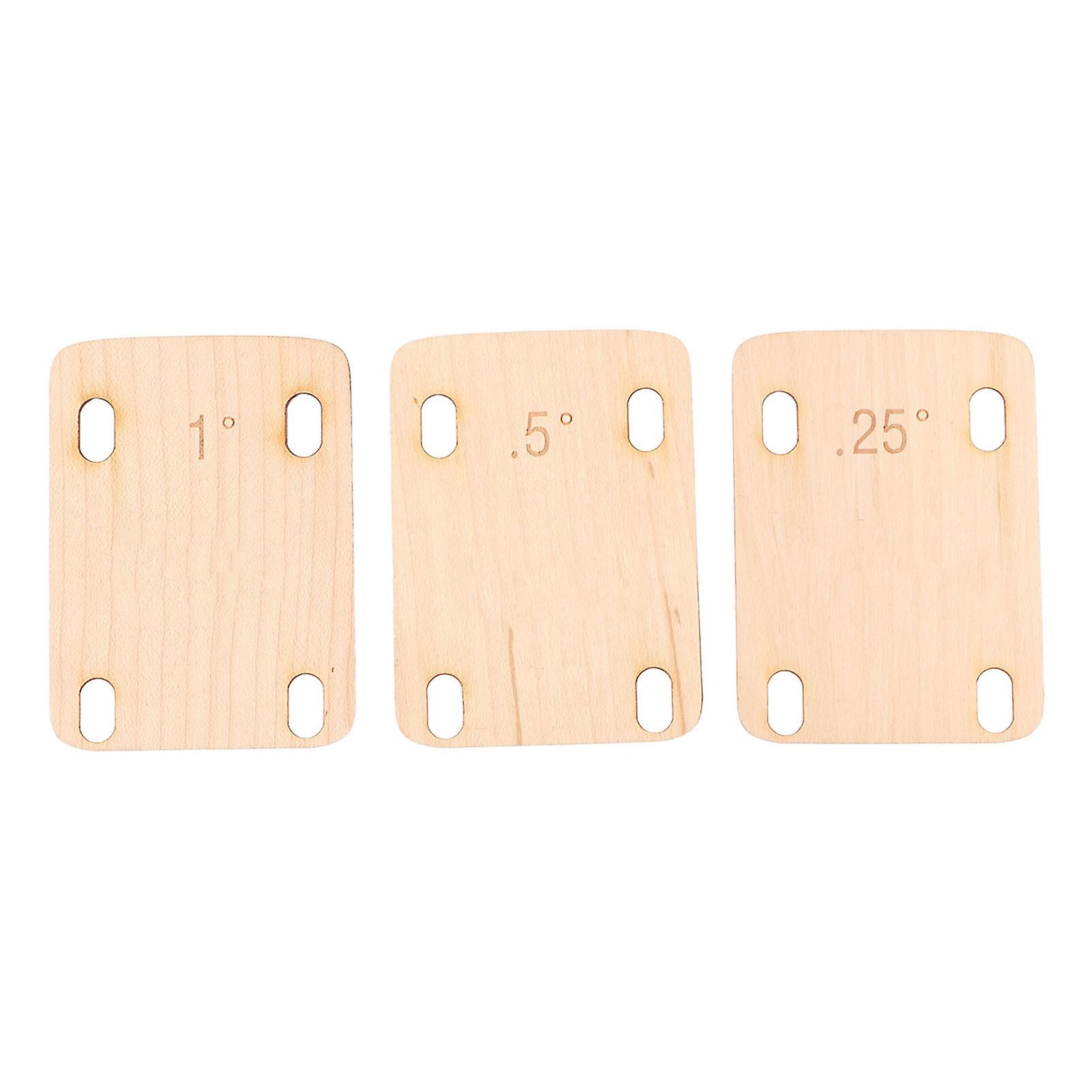 Cale de manche de guitare électrique en bois d'érable, accessoire d'instrument de remplacement 1 pièce 1° 1 pièce 0,5° 1 pièce 0,25°