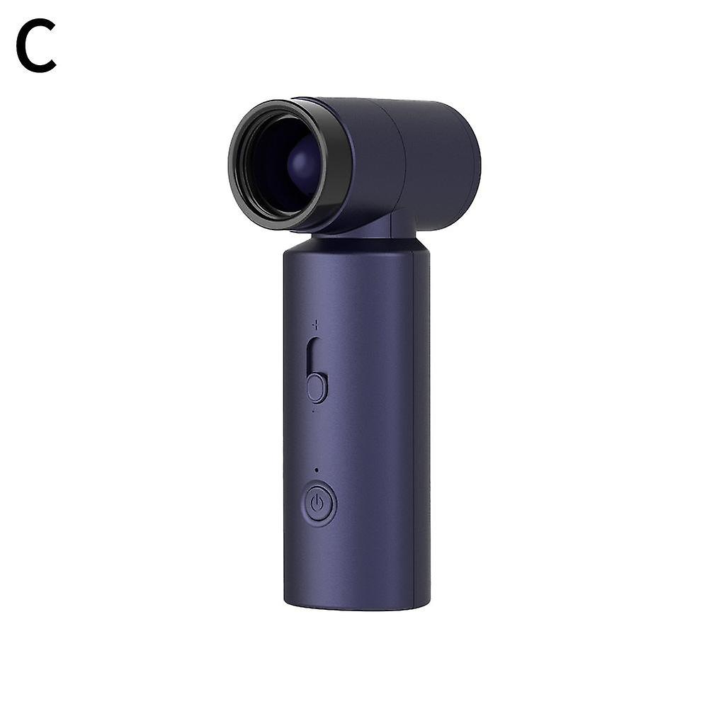 Royal Blue (C) $ New high-speed turbine handheld fan mini high-wind blower camping violent outdoor handheld small fan