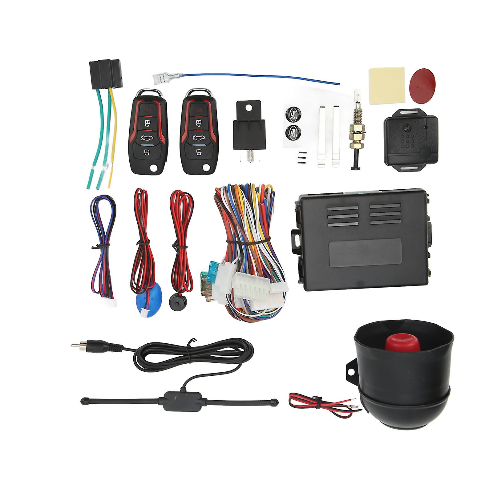 Car Anti Theft Alarm System Remotely Start Stop 12V Universal Keyless Entry System Universal for Vehicles 