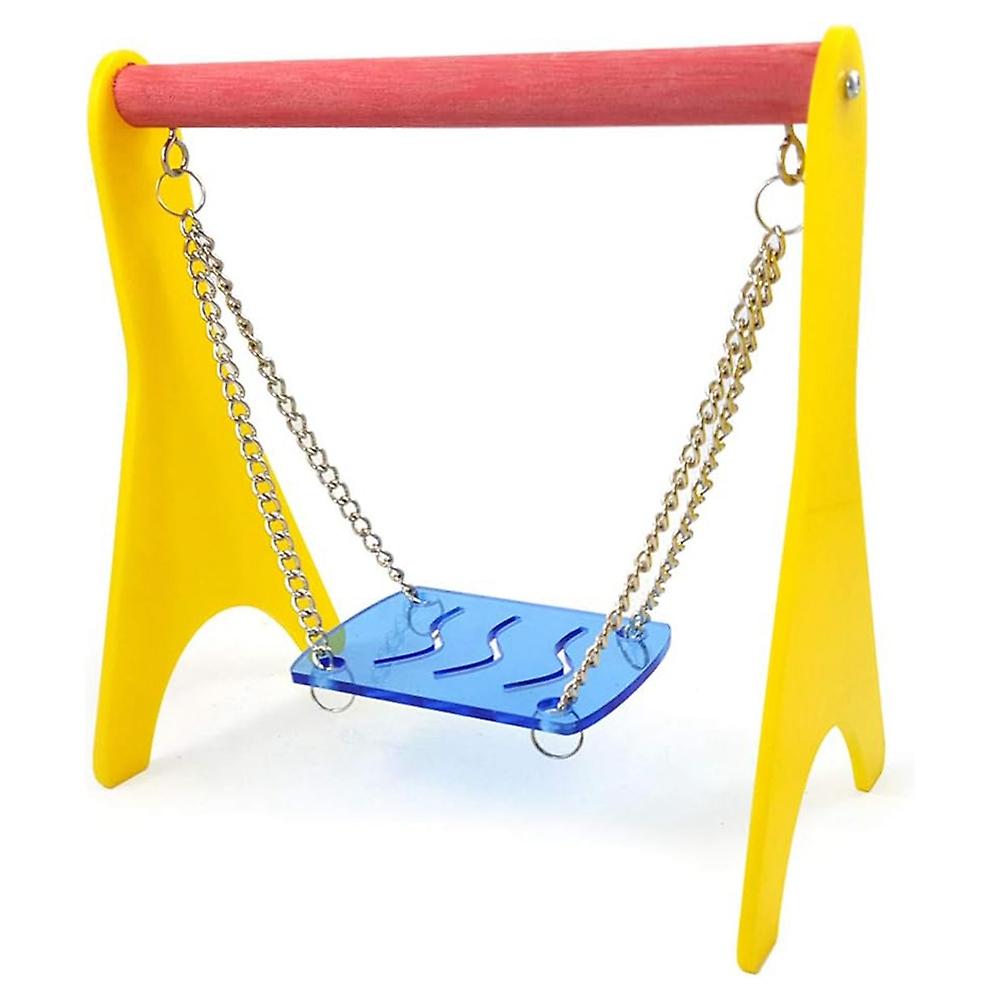 Hamster Toy Swing Hammock Parrot Gnawing Toy Bird Toy Standing Bar Chain Swing
