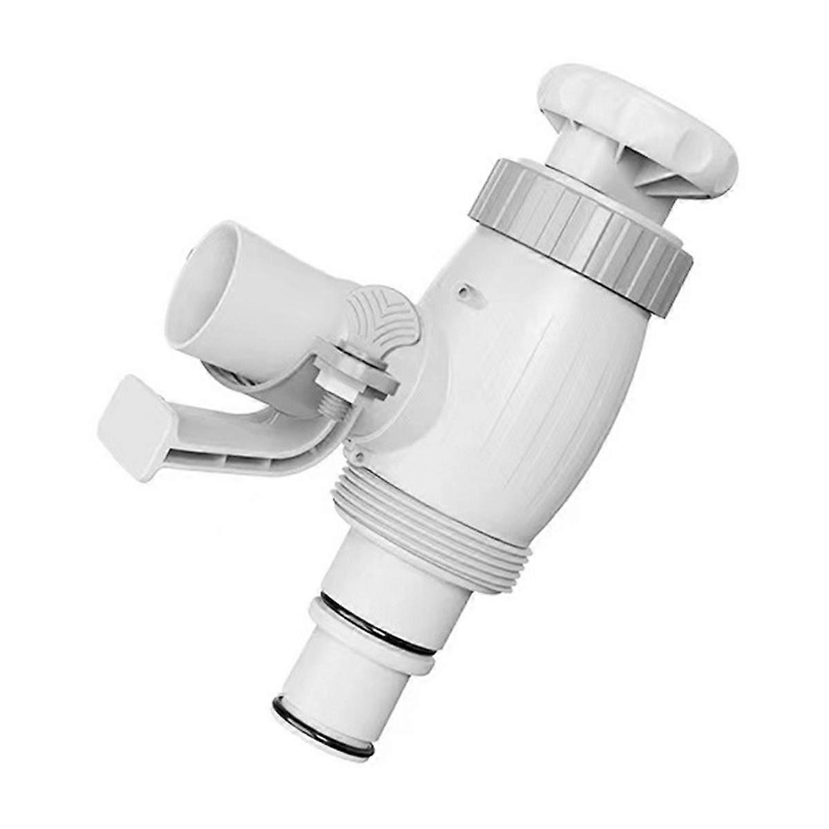 Pool Hose Adapter Two-In-One Plunger Valve with Plunger Valve and Pipe Bracket Swimming Pool Accessories