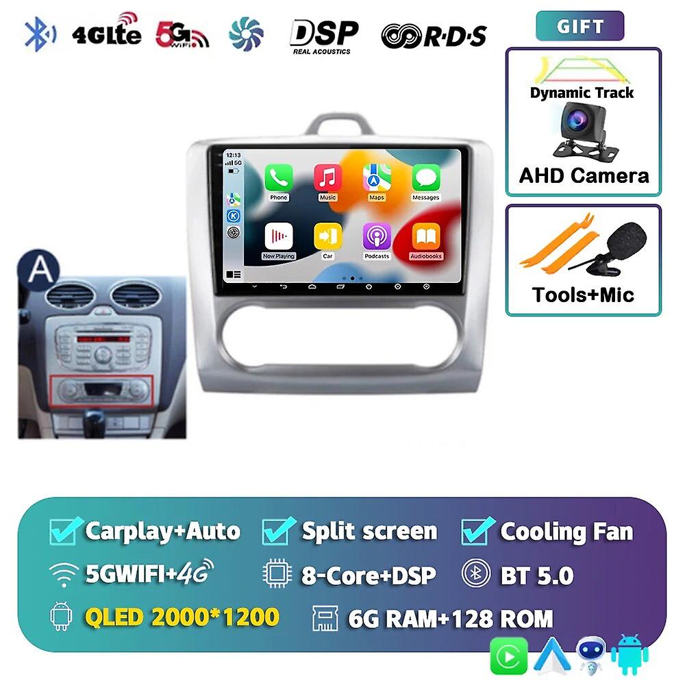 Android 13 Carplay Auto For Ford Focus 2 3 Mk2 Mk3 Exi Mt At 2004-2008 2009 2010 2011 Car Radio Multimedia Player Gps Stereo Dsp