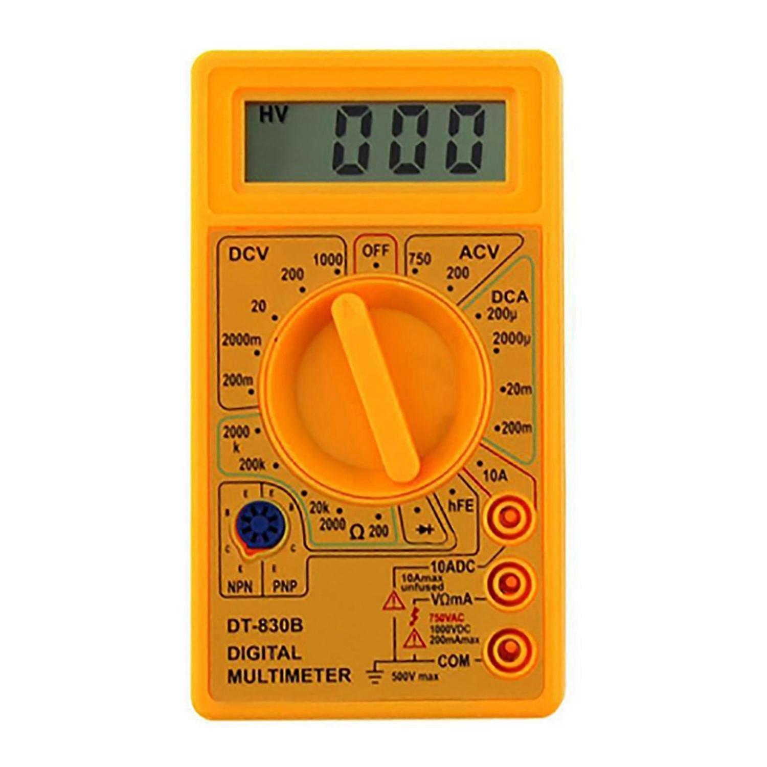 DT830B Portable Digital Multimeter with LCD Screen Amp Volt Ohm Tester Meter