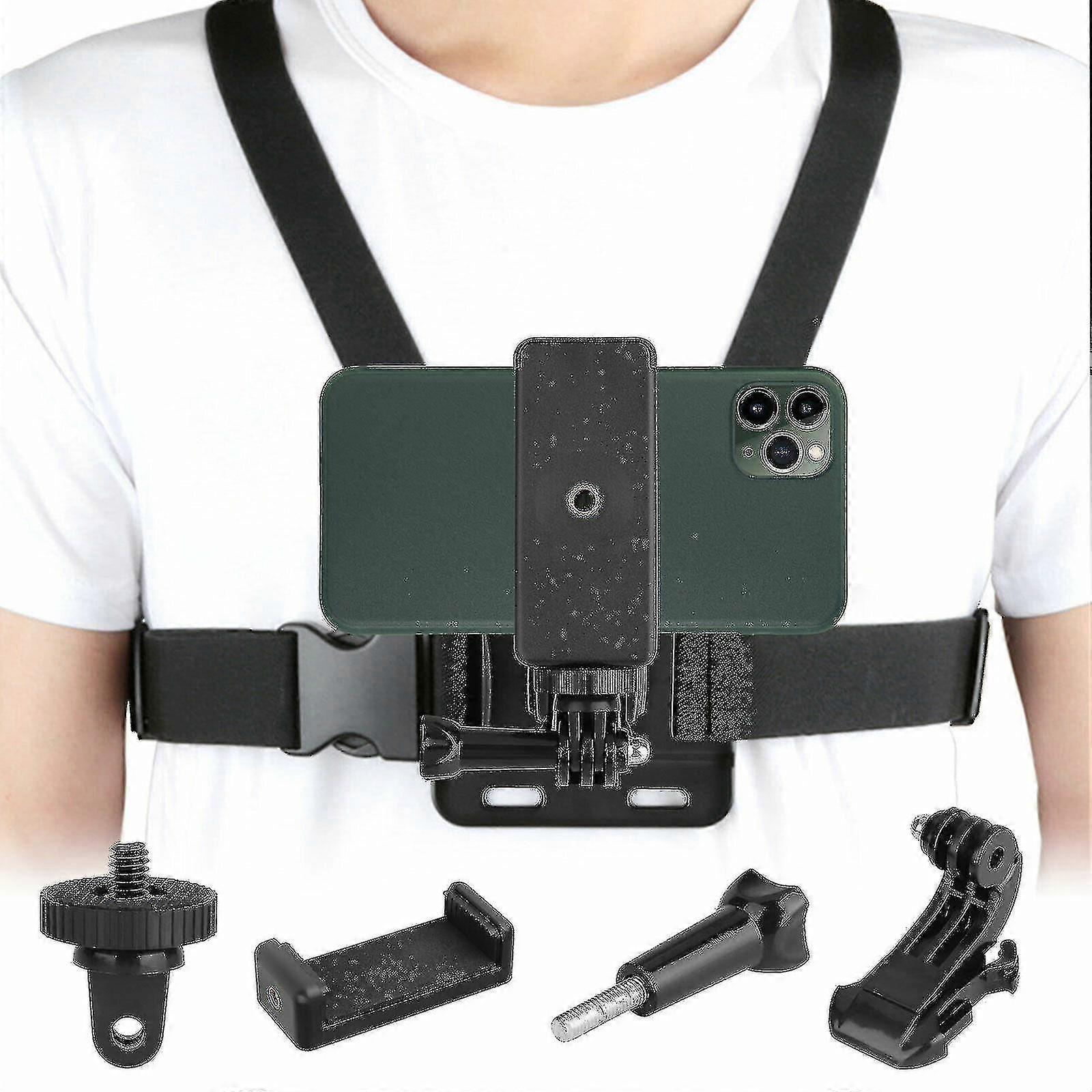 Montering af kropsrem til brystsele til iphone Gopro Android