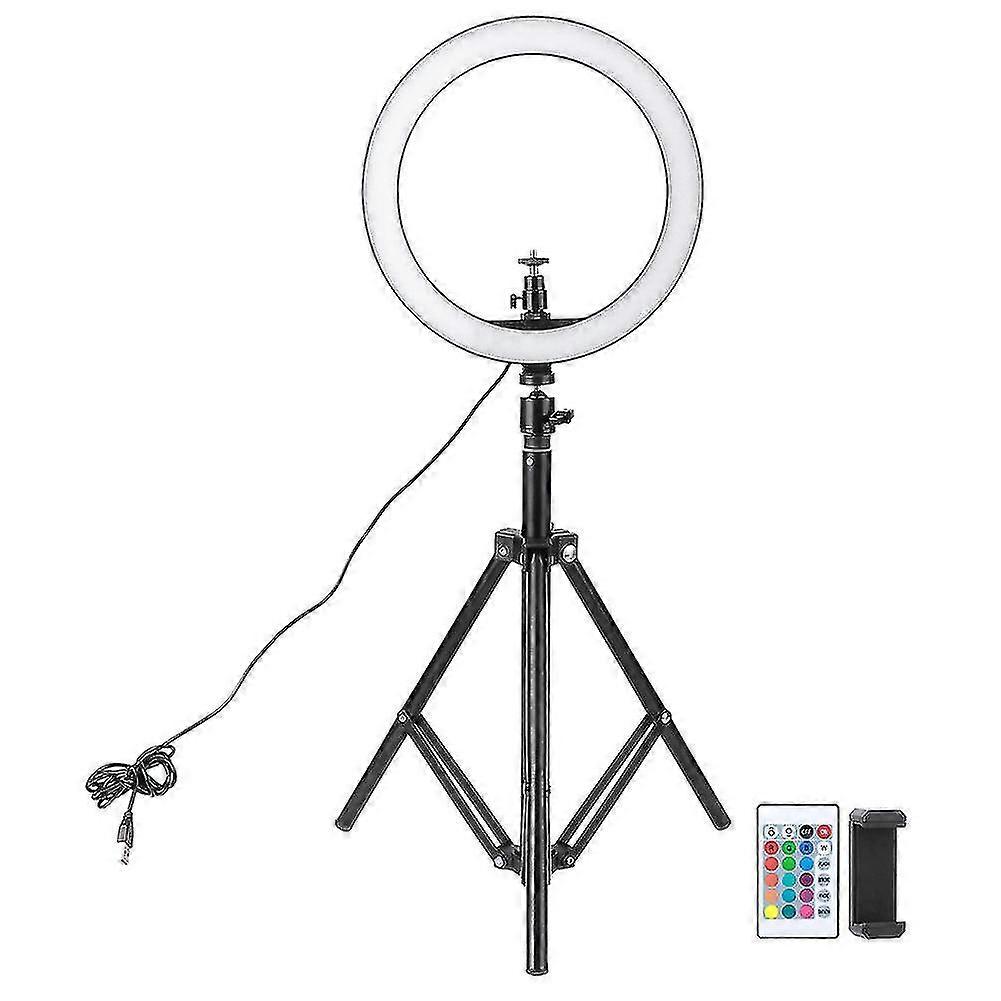 Rgb ring fill lamp usbpowered multicolored remote control fill light for selfie live broadcast