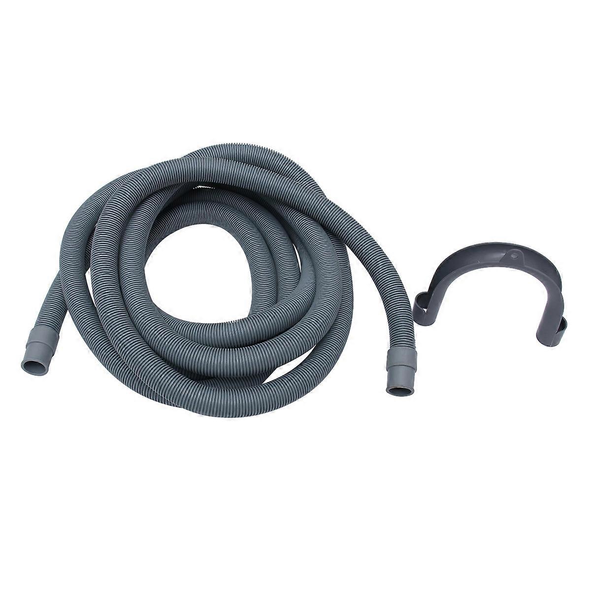 4m Universal Fully Automatic Drum Washer Washing Machine Hose Drain Pipe Down Pipe Outlet Pipe Extended Extension Tube with U Shape Holder