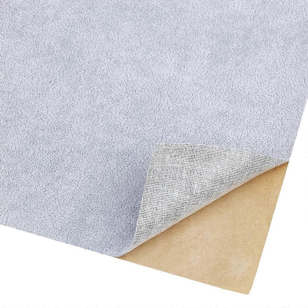 9,84 x 1,3 Füße Selbstklebender Filzstoff Hellgrau Eissamt Flock Selbstklebende Samt Beflockung Liner