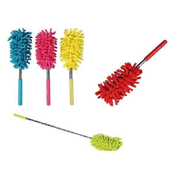 Extendable and bendable microfiber duster in cheerful colors multicolor one size