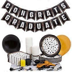 Graduation Decoration Kit, Black and Gold